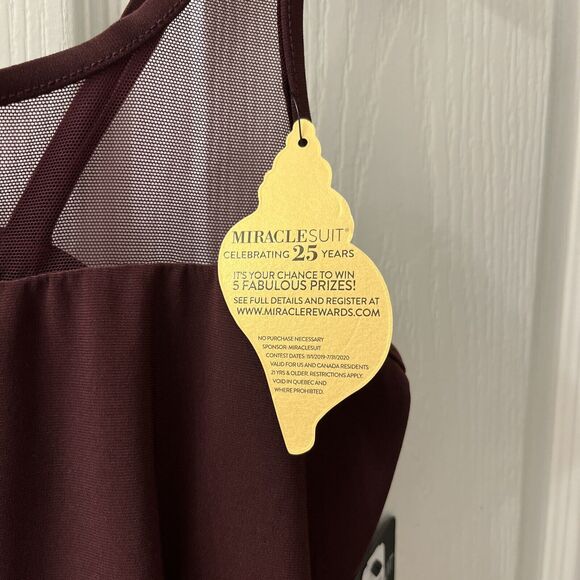 Miraclesuit Women's 12DD Tankini Top Illusionists Mirage Shiraz Underwire - Picture 4 of 8